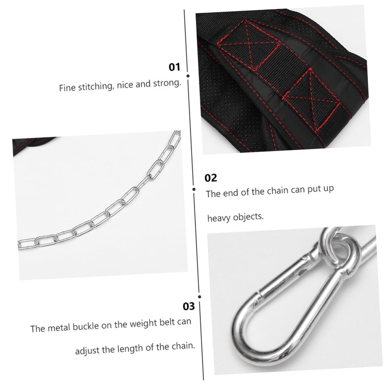 BESPORTBLE Weightlifting Belt with Chain for Enhanced Resistance Training Comfortable