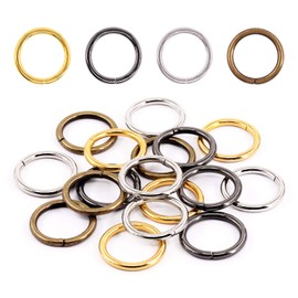 Swpeet 60 x Heavy Duty Metal O Rings 4 Colours 25mm Silver