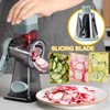 ERGONOW Rotary Cheese Grater Rotary Handheld with 3 Interchangeable Blades,