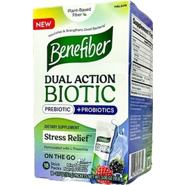 Benefiber Dual Action Biotic On The Go Stress Relief, 18 Stick Pack -Mixed Berry