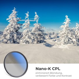 K&F Concept Pro CPL Filter Slim Circular Polarising Filter CPL Filter Circular Polarising Filter Optical Glass & Aluminium for Photo Camera Lenses