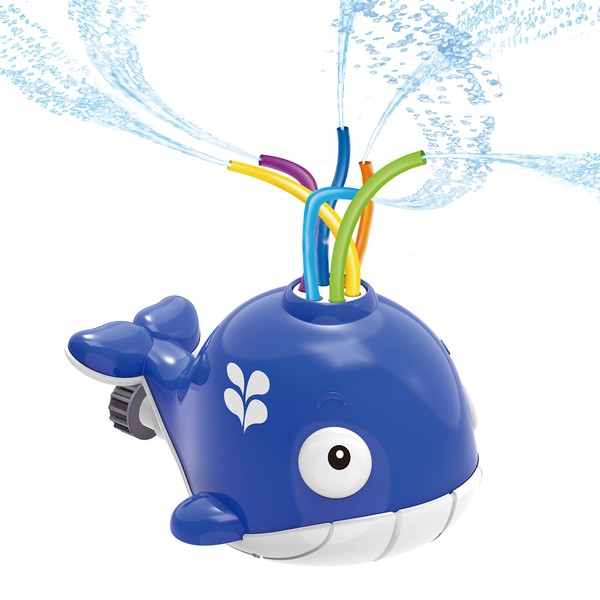 Splash Buddies Kid's Water Toys – Outdoor Sprinkle Spraying Whale for Kids – Fun Hose Sprinkler for Toddlers – Colorful and Fun Outdoors Spinning Sprinklers – Cooling Games for Summer
