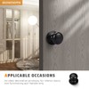 KNOBWELL 4 Pack Matte Black Dummy Door Knobs Round Interior