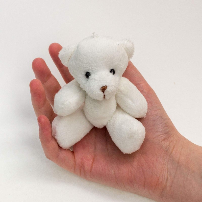 NEW 1 X WHITE Teddy Bears 12cm - Cute Cuddly
