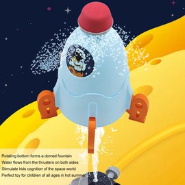 Sorandy Juguete Aspersor Cohete Espacial, Aspersor de Agua Tipo Cohete a Pedales Cohete de Agua a Presión Rociadores de Agua para Jugar al Aire Libre para Niños Mayores de 3 Años