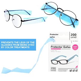Disposable Glasses Temple Protector Salon Hair Dye Protective Covers Disposable Glasses Leg Warmers Cover Hairdressing Hair Dye Protection Accessory (Glasses Protective Case) Pack of 200