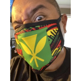 pstgear Face Mask Adult Washable Hawaii Fabric Facemask washable Aloha Tribal Paddle