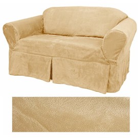 Suede Bone Furniture Slipcover Loveseat 615