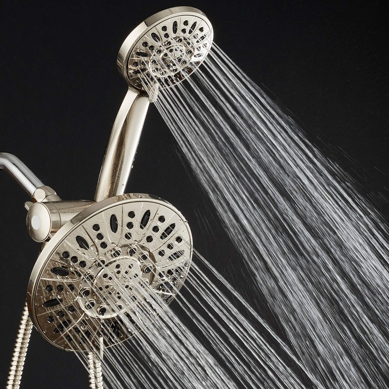 AquaDance Brushed Nickel 7" Premium High Pressure 3-Way Rainfall Combo