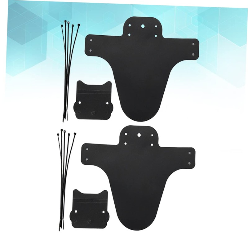 BESPORTBLE 2 Sets Bike Mudguard Set Lightweight Black Front Fork