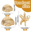 YBEATY Pack of 3 Shell Metal Hair Clips Small Fashionable
