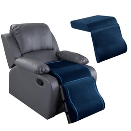 HOMBYS Foam Recliner Cushion with Leg Pillow for Elderly Large Square Seat Cushion Wave Shape Footrest for Armchairs Couch, Medium Thick & Supportive, Non-Slip Design, Sapphire Blue