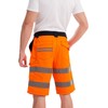 Mivaro Men's Work Shorts with Reflective Stripes in Signal Colours,