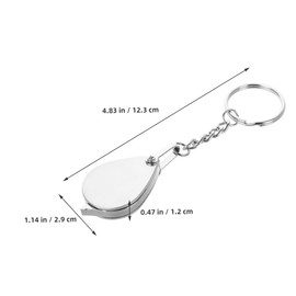 CORHAD 10x Pocket Folding Magnifying Glass Keychain Compact Reading Magnifier for Seniors Book Magnifier for Fine Details