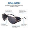 OSSAT Polarized sunglasses with side shields cowhide Shield wind proof