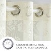 MIULEE Lace Curtains 63 inch Length, Embroidered Semi Sheer Curtains