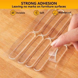 EBUKTUK 10pcs,Wall Bumpers,Door Stoppers,Furniture Bumper,Silencing pad,Anti collision pad,Using for Refrigerator doors,Entrance doors,Cabinet doors,Toilet covers,Table corners(M, 6.3*1cm(2.48*0.39in)