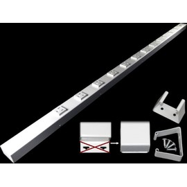 48" Hardwired Power Strip (NO Power Cord), 12 Vertical Tamper Resistant Outlets (NEMA 5-15R - NOT 20Amp), NO Ears (Without mounting tabs on Both Ends), USB, White