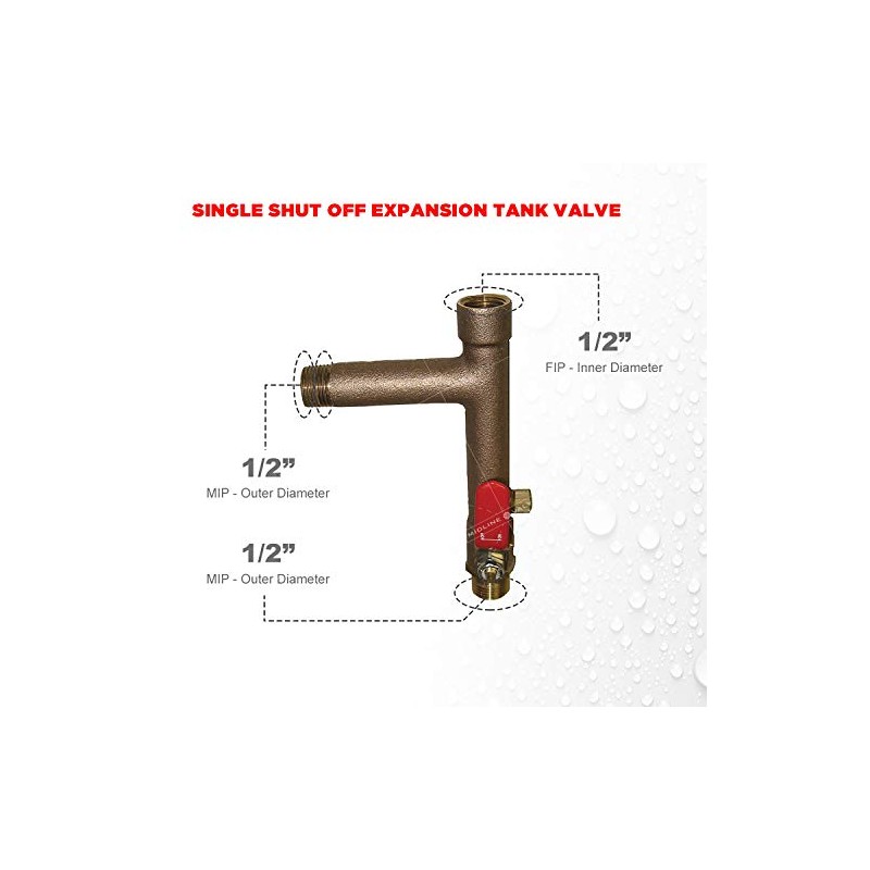 Midline Valve S3766 Expansion Tank Isolator Valve, with Drain, Heating