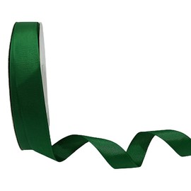 Abbaoww 1 Inch 50 Yards Solid Forest Green Grosgrain Ribbon Striped Ribbon for Wedding Decor Gift Wrapping DIY Projects