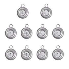 10pcs Sinkers Fishing Weights Coin Disc Sinker Fishing Sinkers Weights for Saltwater Trolling Catfishing Weight Sinker Fishing Tackle Gear (D-1oz-10pack)