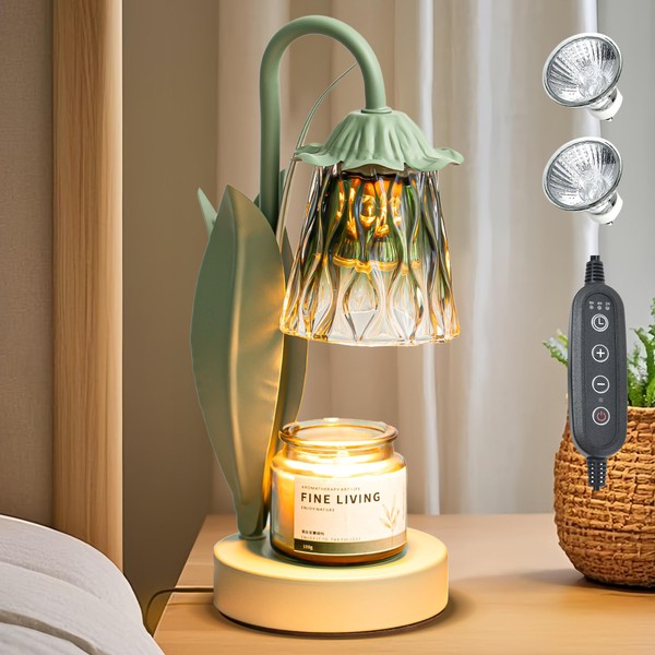 Flower Candle Warmer Lamp with Timer Dimmable, Unique Candle Warmer