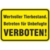 "Valuable Animal Stock" Sign 200 x 300 mm Aluminium Composite