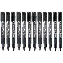 Marcador Permanente Uso Industrial Pentel Negro/Caja 12 U