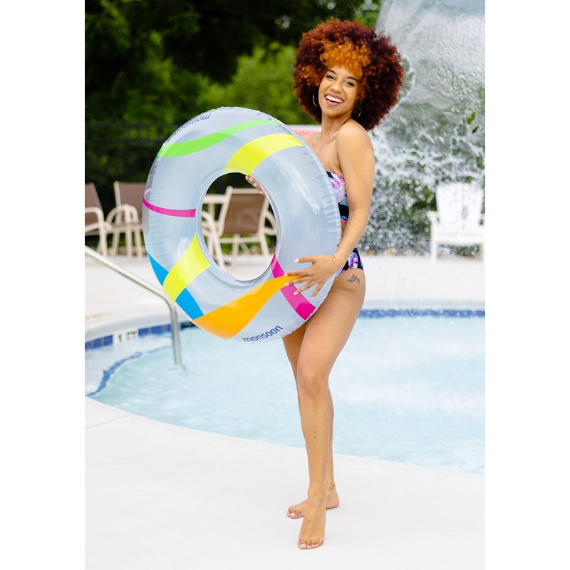 monsoon [Citrus] 2-Pack Luxury Pool Floats Swimming Float Beach Tube