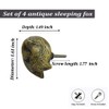 Perilla Home Set of 4 Antique Knobs Decorative Sleeping Fox