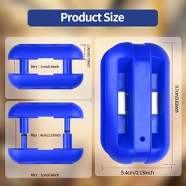 Yeguwithu Edge Banding Trimmer, Woodworking Edge Trimmer for Burrs, Hand Planer Edge Bander, Manual Edge Banding Cutter, Wood Chamfering Fillet Scraper for PVC, ABS, Melamine, Veneer, Blue