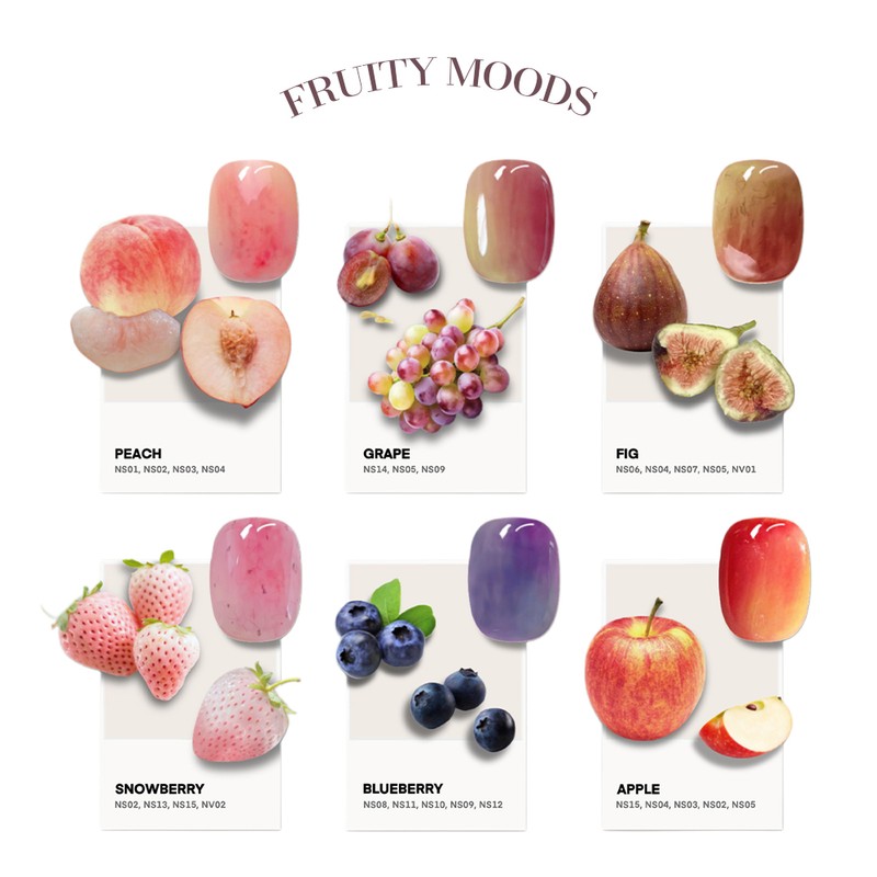 classic nail Nekogel Juicy Palette Fig Nail Fruit Syrup Gel
