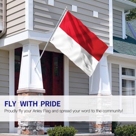 Anley Fly Breeze 3x5 Feet Monaco Flag - Vivid Color and Fade Proof - Canvas Header and Double Stitched - Principality of Monaco Flags Polyester with Brass Grommets 3 X 5 FT