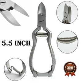 DMX INTL Professional Toe Nail Cutters Clippers Heavy Duty Stainless Steel Ideal for Thick Ingrown Toenails, Manicure & Pedicure - 5.5 Inch