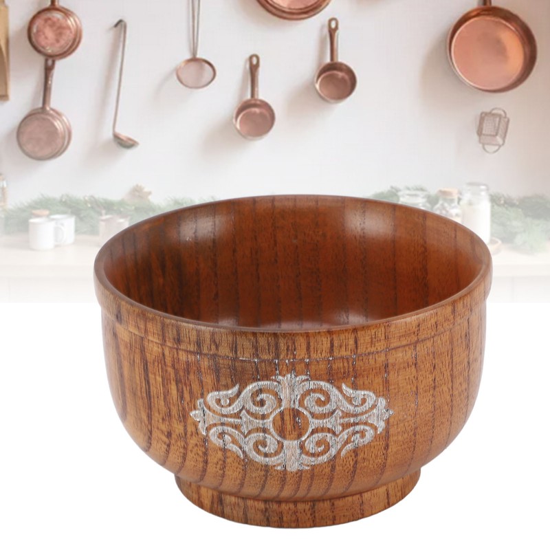 Bowl Sour Jujuba Wood Handmade Anti Scald Classic Rice Bowl
