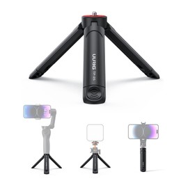 UURIG Mini Tripod, Desktop Camera Tripod, Camera Stand, 1/4 Inch Screws, Smartphone, Gimbal Stand, Small, Lightweight, Extendable, Foldable, Compact, Convenient to Carry, Micro Tripod, Simple, Load Capacity 4.4 lbs (2 kg), Black