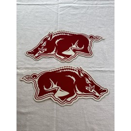 Arkansas Razorback Car Magnet Set Of 2 Right And Left 15x7”