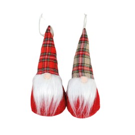 Casa e Benessere Kit 2 Pieces Scandinavian Christmas Gnomes Tomte Home Decor Christmas Doll Elves Hanging Christmas Ornaments Window Decorations Christmas Decorations Decorations (Elves XL x2 18cm