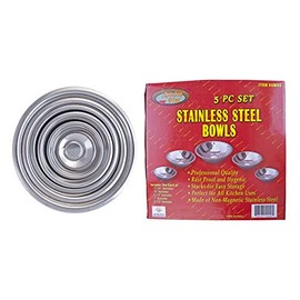 5 Pc. Set Stainless Steel Bowls