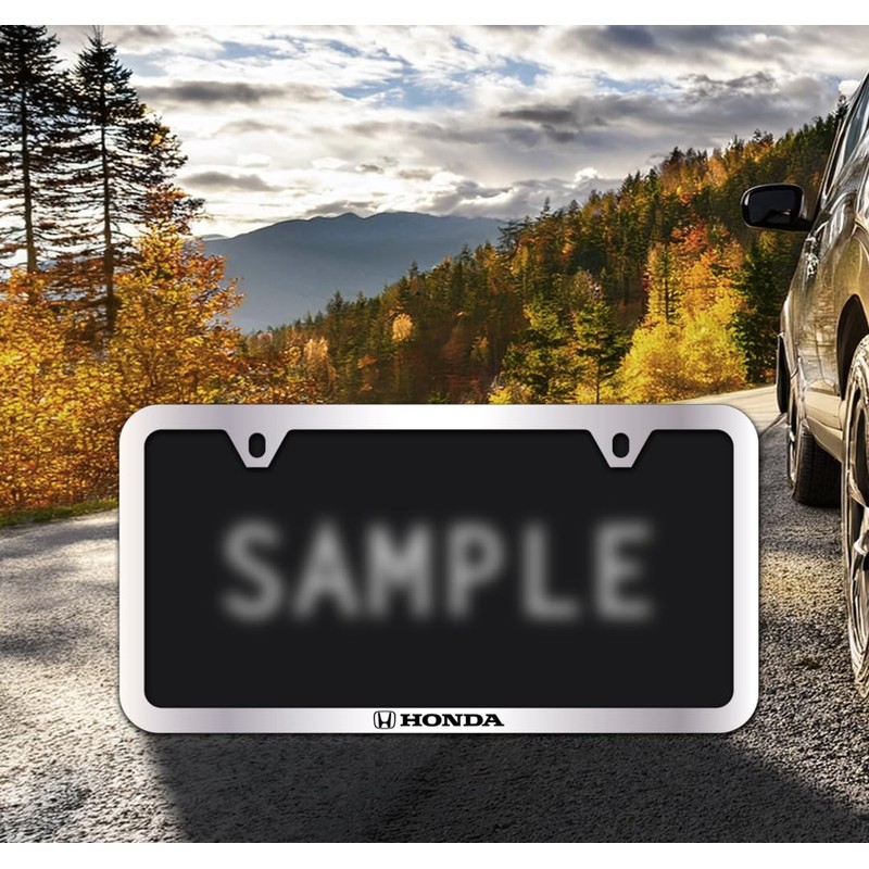 Honda Logo Chrome Plated Thin Rim License Frame