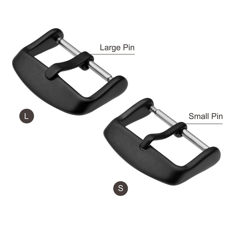 WOCCI 16mm Replacement Buckle for Watch Strap, Small Pin Hole