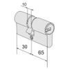 CISA 0A3S1 European Astral S Cylinder, Nickel-Plated Brass