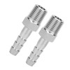 2Pcs 1/4in Hose Barb Quick Connector Male Threaded Coupler Air