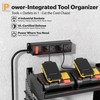 Spampur Power Tool Organizer Wall Mount with Charging Station, 3
