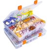 LAifu Snack Box with Compartments, 36 Grids Plastic Stackable Organizer