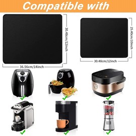 MIDOGAT 4 Pack Kitchen Appliance Mats for Moving Small Appliances, Non-Slip Mat for Air Fryer Coffee Makers, Blenders, Stand Mixers, Toasters