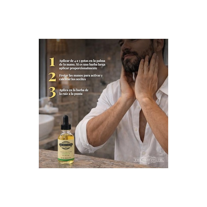 Aceite para Barba Citrus 60ml/2oz. Nutre, Humecta e Hidrata tu