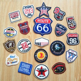 DFsucces Iron Patches, Popular Set, Embroidery Patches, Repair, Paste or Sew, Patch Stickers, DIY Repair, Handmade (20 Military Patches)