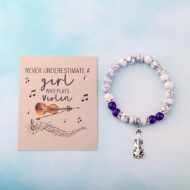 Violin Charm Bracelet Violinist Gift Violin Player Gift Violin Jewelry Musician Never Underestimate A Women Who Plays Violin (WHO PLAYS Violin bracelet ca)
