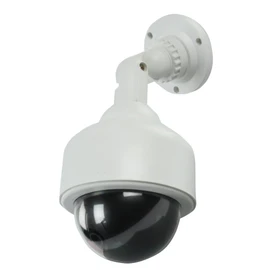 Ex-Pro White Speed Dome Dummy/Fake CCTV Security Camera/indoor housing camera. With built-in flashing LED